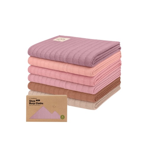 6-Pack Shea (Stria) Burp Cloths