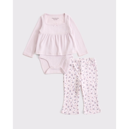 baby pointelle bodysuit and pant set