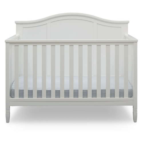 Delta Children Madrid 5-in-1 Convertible Baby Crib, Bianca White