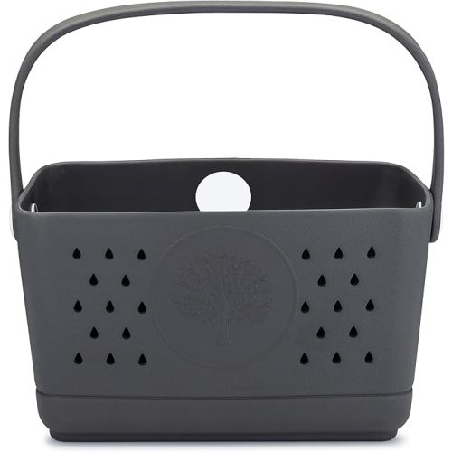 Parker Baby Bath Caddy | BPA Free & Food Grade Shower Caddy Organizer for Toys & Supplies | Quick-Dry, Sturdy & Perfect Size Shower Basket w/Handle in Neutral Colors