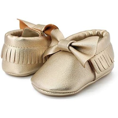CENCIRILY Infant Baby Fringe Moccasin Slipper Girls Tassel Suede Leather Toddler Sneakers Soft Sole First Walking Loafers Crib Shoes