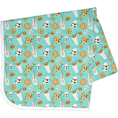 BapronBaby Cookies & Milk Splash Mat - Waterproof Catch-All for Under High Chairs, Floors, Tables, Playtime or Arts & Crafts - Machine Washable - 45" x 45”