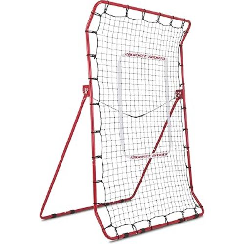 Rukket 4x7 Pitch Back Baseball/Softball Rebounder PRO, Pitching and Throwing Practice Partner, Adjustable Angle Pitchback Trainer