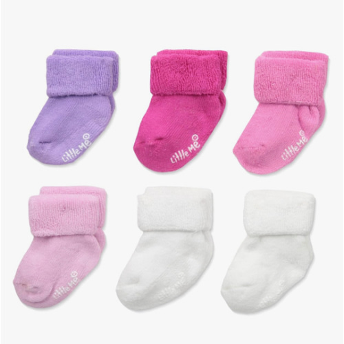 Little Me Baby Girls' 6 Pack Variety Socks