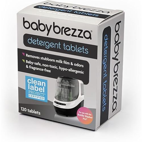 Baby Brezza Official Detergent Soap Tablets for Baby Brezza Bottle Washer Pro, 120 Tablets