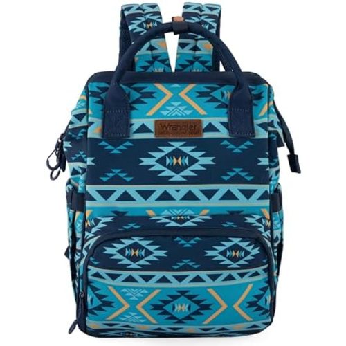 Montana West x Wrangler Aztec Baby Bag Backpack for Women Casual Daypack Travel Bags with Side Bottle Pockets