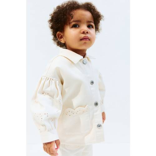OVERSHIRT WITH EYELET EMBROIDERY