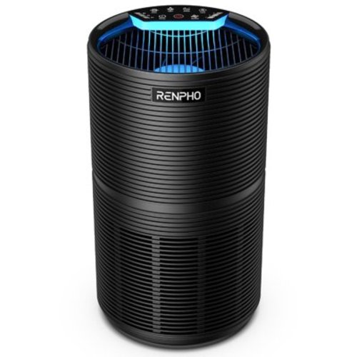 RENPHO Air Purifier for Home Large Room up to 1200 Sq.ft, 5-Stage H13 True HEPA Filter, Air Cleaner for Pet Hair, Allergies, Smokers, Odors, Dust, Pollen, Model AP088-BK