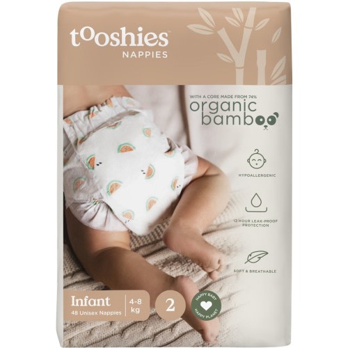 Tooshies ECO Nappies Size 2 Infant 48 Pack