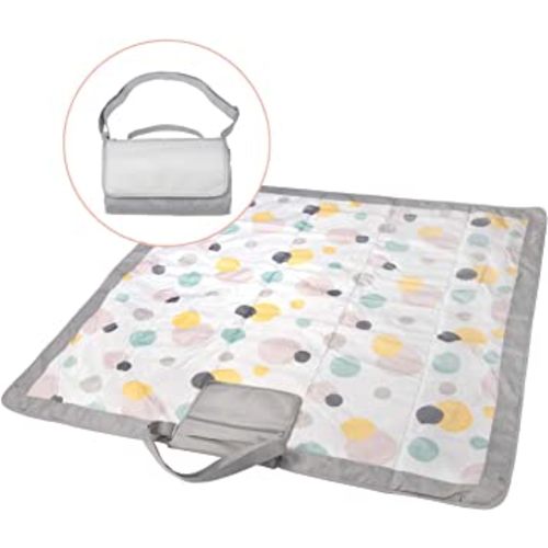 Lulyboo Outdoor Blanket with Smart Edge, Picnic and Beach Blanket, Waterproof and Machine Washable, 60x60 inch Blanket, Bubble
