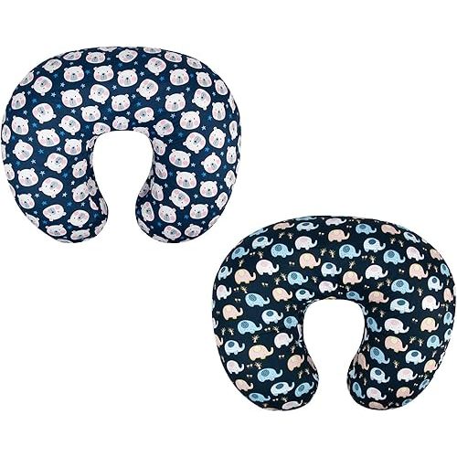ALVABABY 2 Pack Pillow Cover Soft and Comfortable for Breastfeeding Moms Soft Fabric Fits Snug On Infant Nursing Pillows to Mothers While Breast Feeding 2UBZTW18