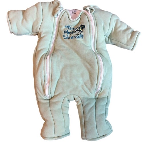 Baby Merlin's Magic Sleepsuit Small 3-6mos Green Swaddle Transition Sleep Sack