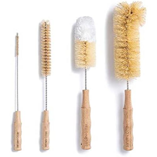 4Pcs Long Handle Bottle Cleaning Brush Set by HELLO NATURE