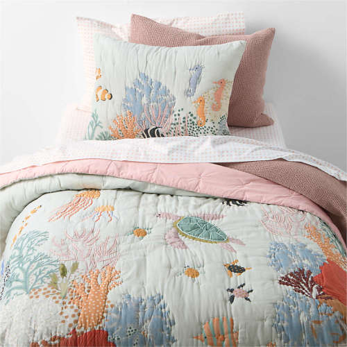 Coral Reef Dreams 100% Organic Cotton Kids Full/Queen Quilt