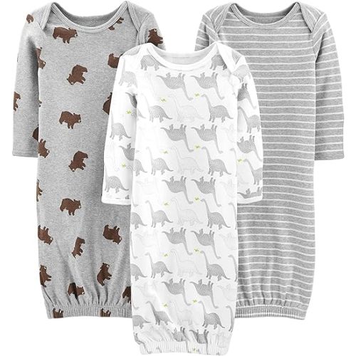 Simple Joys by Carter's Baby 3-Pack Neutral Cotton Sleeper Gown