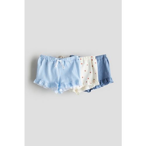 3-pack Ruffle-trimmed Jersey Shorts