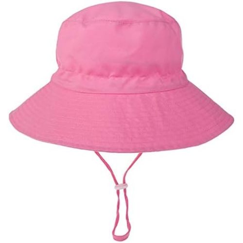 Zando Baby Girls Sun Hat Infant Summer Hat UPF 50+ Sun Protection Cap Wide Brim Bucket Hats for Baby Girls Boys