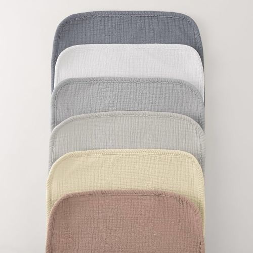 Amazon.com: Bearmoss Muslin Burp Cloths, 100% Cotton Baby Burping Clothes, Large Extra Soft Absorbent for Unisex Newborn Boy and Girl, 20x10in, 6 Pack : Baby