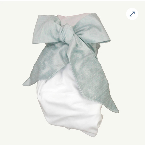 Bow Swaddle ® - Sea Blue Silk