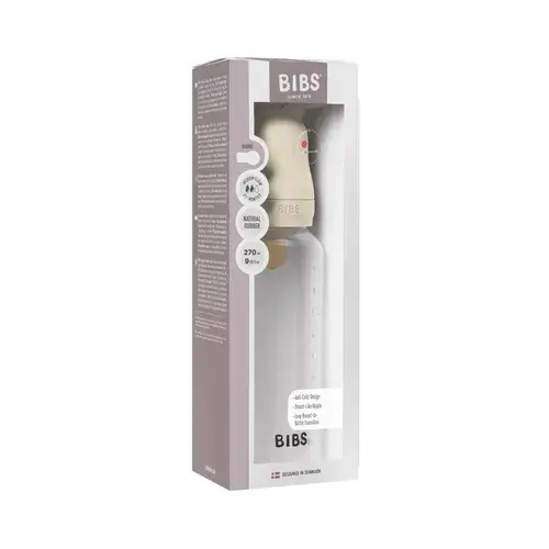 BIBS Baby Bottle Latex 270ML - 2Pack Ivory | Baby Bunting AU