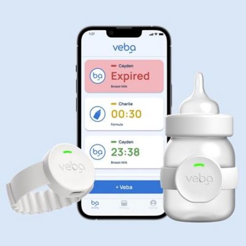 Veba - Smart Baby Bottle Monitor, Fits All Bottles, 1 Unit, White