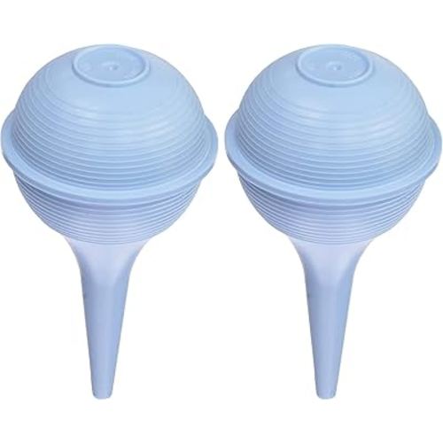 DMI Baby Nasal Aspirator, Ear Syringe, Clears Airway & Nasal Passages, Gentle Suction, Portable & Lightweight, Doubles as Earwax Removal Tool, Blue (Pack of 2)