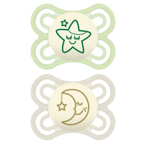 MAM Perfect Night Pacifier 2ct - 0-6 Months, Color: Clear