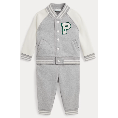Fleece Baseball Jacket & Jogger Pant Set