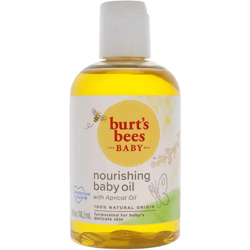 Burt's Bees Baby Nourishing Baby Oil, 100% Natural Origin Baby Skin Care, 4 Ounce Bottle