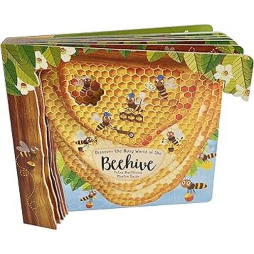Discovering the Busy World of the Beehive (Happy Fox Books) Board Book Teaches Kids Ages 3-6 about Bees, Exploring a Hive with Each Page, plus Educational Facts and Vocabulary Words (Peek Inside)