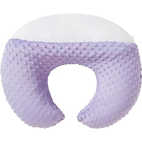 Nursing Pillow and Positioner for Breastfeeding, Ultra Soft Baby Breastfeeding Pillows for More Support for Mom and Baby, with Premium Removable Cover (Orchid Petal)