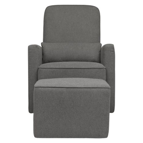 Davinci Olive Glider And Ottoman - Dark Gray