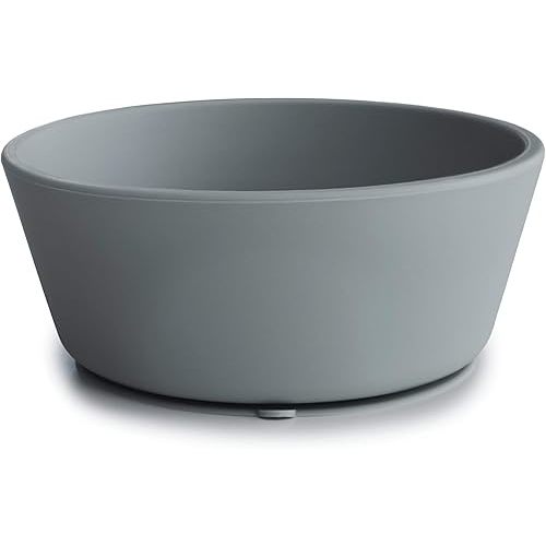 mushie Silicone Suction Bowl | BPA-Free Non-Slip Design (Stone)