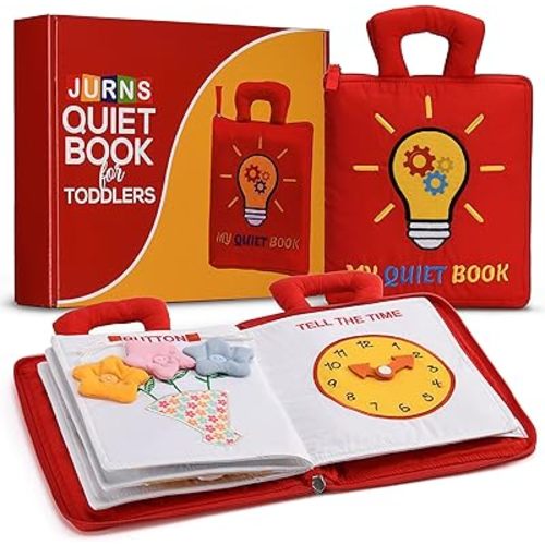 Quiet Book for Toddlers 1-3 Years Old - Montessori Travel Toys for Kids - Soft Cloth Children Book - Quiet Toys for Boys and Girls - Sensory Toddler Activities Book - Kid’s Gift Idea
