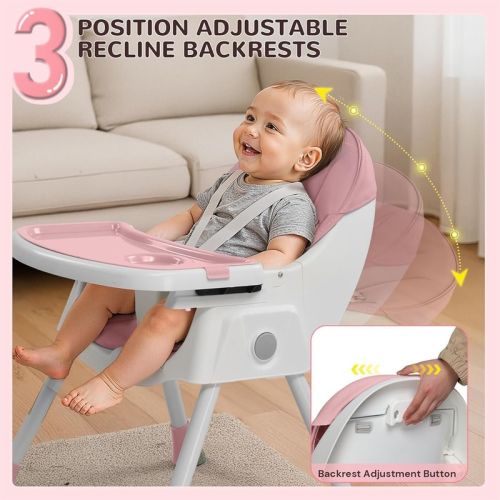 6-in-1 Portable Feeding Rocking Seat Baby High Chair