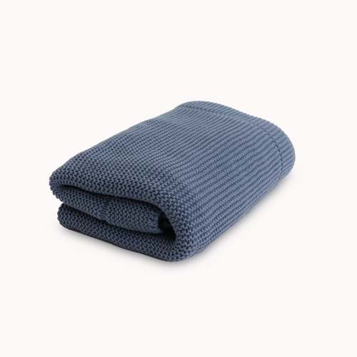 Knitted Baby Blanket in Folkstone Gray