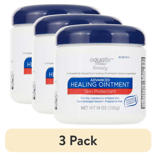 (3 pack) Equate Advanced Healing Ointment, 14 oz, Compare to Aquaphor® Healing Ointment's Active Ingredient