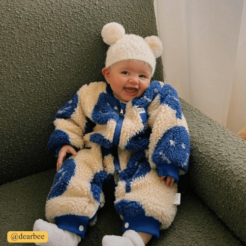 Baby Smiley Fleece Lined Warm Romper