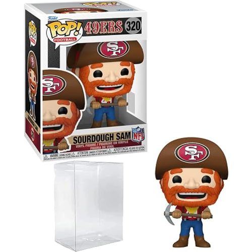 Sourdough Sam San Francisco 49ers #320 Funko POP! Football Mascots Figurine Bundle with HOFSM Protector Case