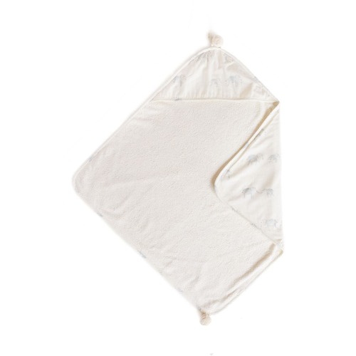 Follow Me Elephant Organic Cotton Hooded Towel