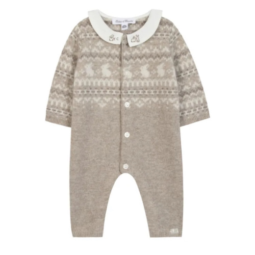 Jacquard Cashmere Jumpsuit | Oatmeal