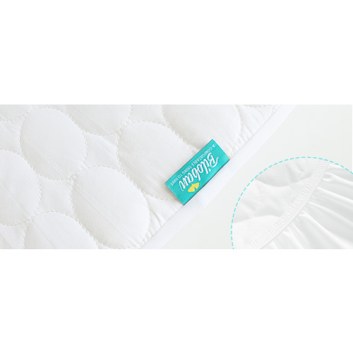 Crib Mattress Protector Sheets Waterproof 2 Pack, Quilted Crib Mattress Pad Cover Fitted Fits for Baby Toddler Bed Mattress, White, 52” x 28”