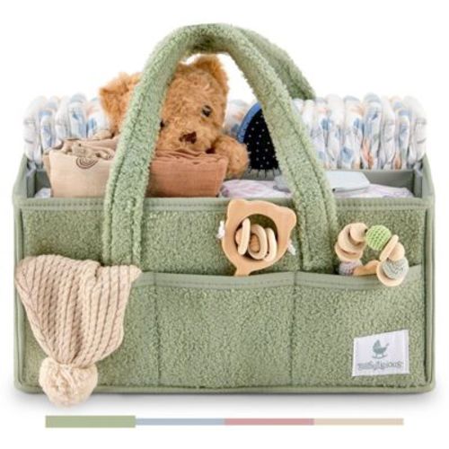 Babylicious Baby Diaper Caddy, Newborn Changing Table Organizer for Wipes and Diapers