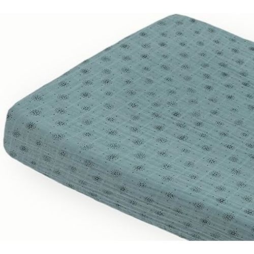 Little Unicorn Changing Pad Cover | 100% Cotton Muslin | Super Soft | Baby Diaper Changing | Machine Washable | 16” x 32” (WallFlower)