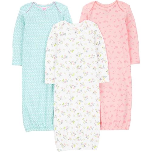 Simple Joys by Carter's Baby Girls' 3-Pack Cotton Sleeper Gown