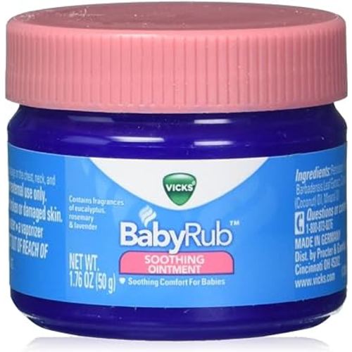 Vicks BabyRub Soothing Chest, Neck and Back Ointment 1.76 Ounce
