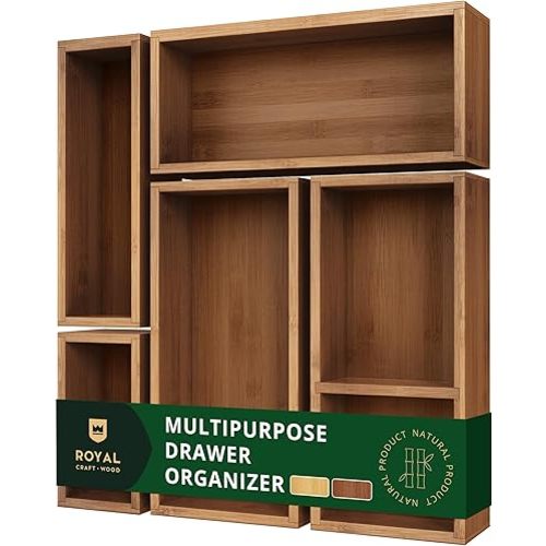 ROYAL CRAFT WOOD Premium Carbonized Bamboo Sticky Note Holder – Elegant & Durable Post-It Note Dispenser for Office Desk Organization