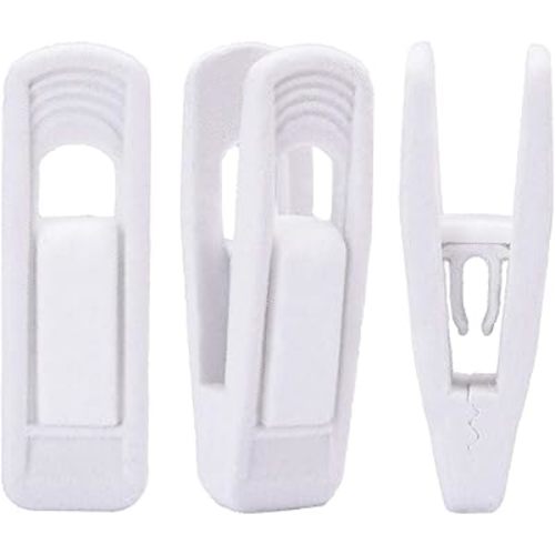Trgowaul Velvet Hangers Clips, Pants Hangers Velvet Clips, Strong Finger Clips Perfect for Thin Velvet Hangers (60pc, White)