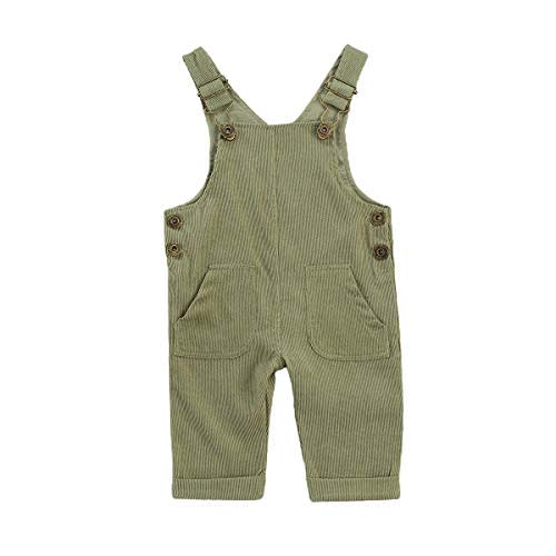 Bonangber Toddler Kids Baby Boy Girl Bib Overalls Suspender Pants Solid Straps Trousers Halter Romper Jumpsuit Bottom Outfit