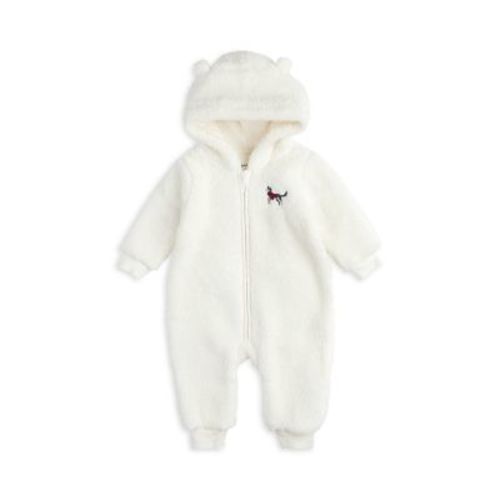 Unisex Husky Pup Faux Sherpa Hooded Coverall - Baby